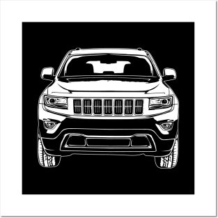 White Grand Cherokee Sketch Art Posters and Art